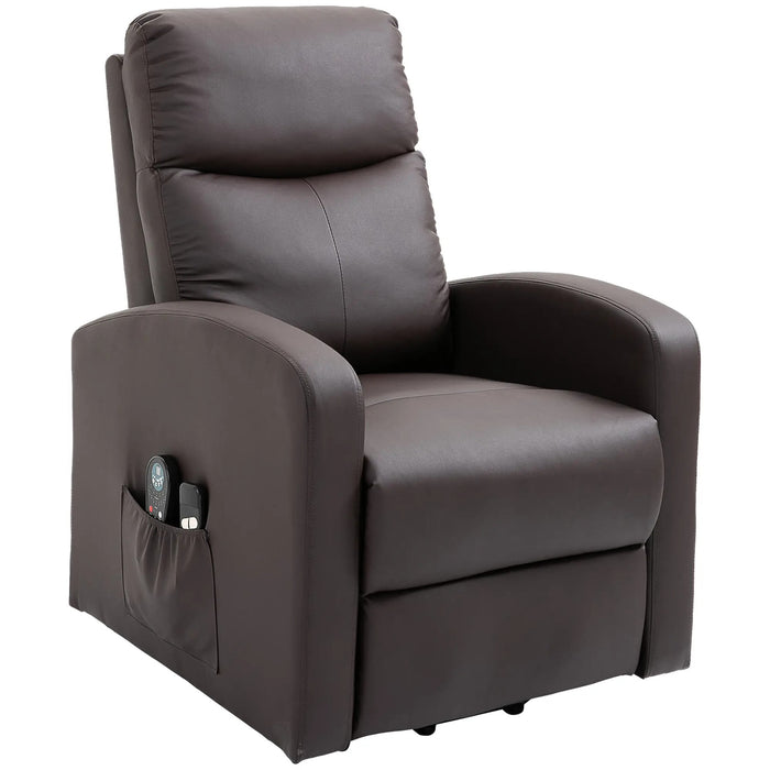 Massaggi sedia con stand -up Aid Relaxation Plashair tra cui Remote Control Brown scuro, 82x96x107 cm