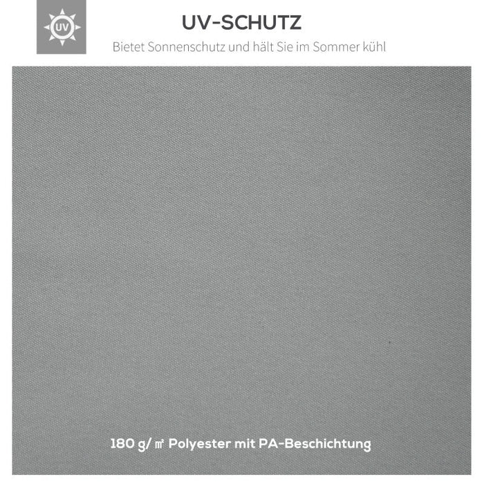 Ersatzdach Pavillondach für Metallpavillon Gartenpavillon Partyzelt Gartenzelt Polyester, 3x4m, Hellgrau