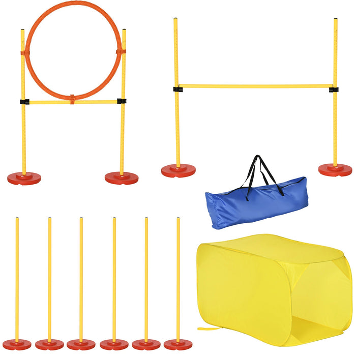 Hurdle set slalom dog training set plastic, 99x65x94cm