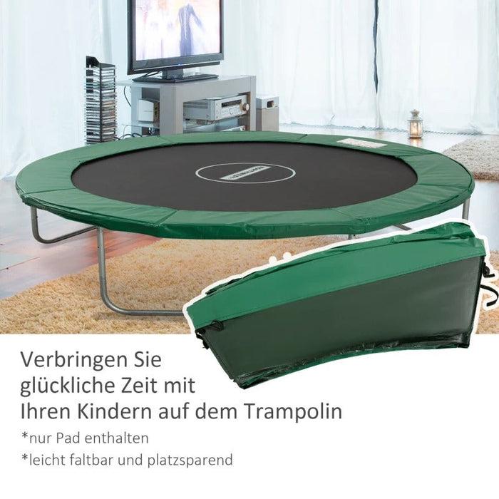 Trampolin Randabdeckung Sicherheitsnetz Wetterplane Leiter Randabdeckung: Ø 244cm Grün