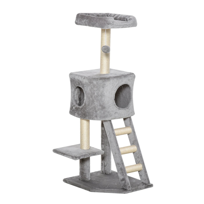 Scratching Tree avec une grotte de chat, pour les chats Multi-Level Multi-Aactivity Center 60x48x12cm