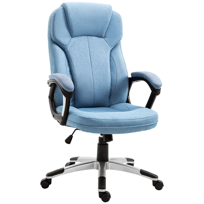 Bürostuhl Computerstuhl höhenverstellbar ergonomisch Hellblau, 66x75x110-120cm