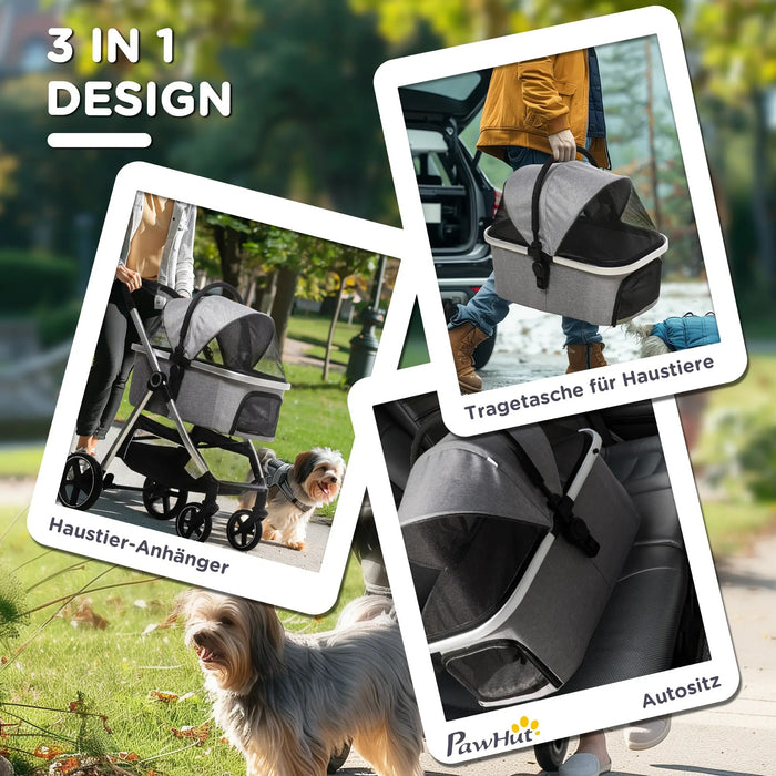 Voiture pliable buggy chien voiture bleu foncé, 99x62x106cm