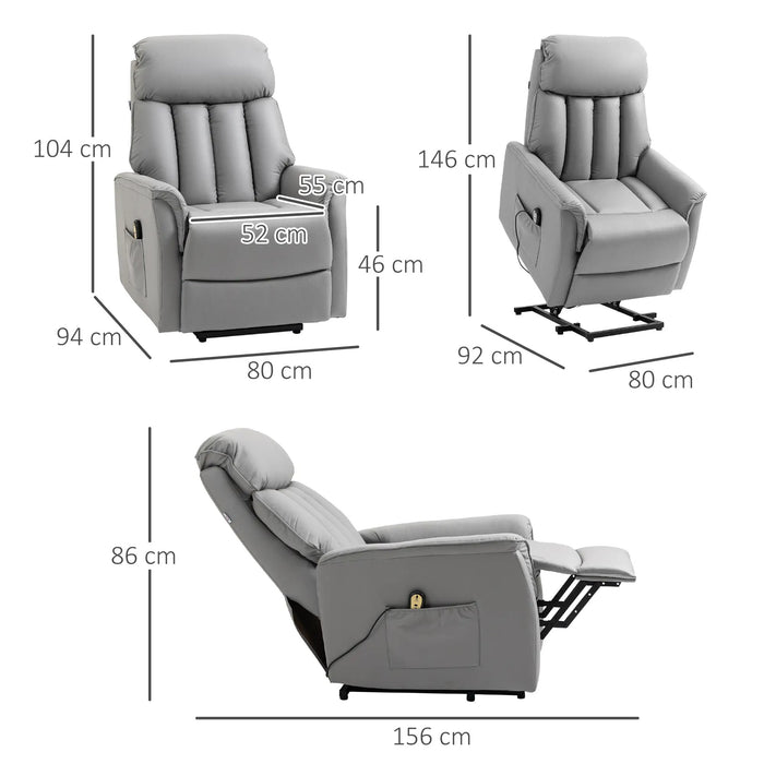 Refrest Failchair Relax fauteuil télévisé TV, y compris le service à distance de câble gris, 80x94x104cm