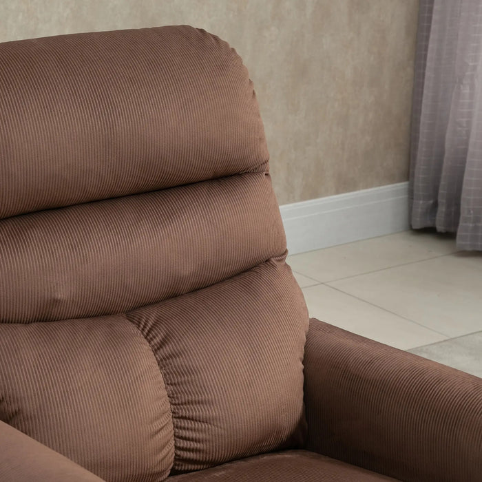 Fauteuil télévisé avec fonction de massage et support - aide à télécommande chauffage marron, 79x97x103cm