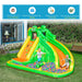 Aufblasbare Hüpfburg mit Gebläse Wasserrutsche Spielpool Aufblasbare Wasserspielcenter mit Rutsche Wasserpark aufblasbar Planschbecken ab 3 Jahre, 380x285x225cm