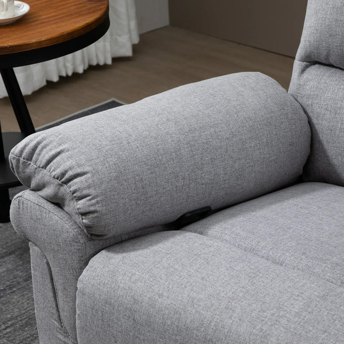 Détendez le fauteuil avec une fonction de mensonge en un seul fauteuil télévisé gris clair, 91x92x102cm