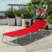 Sonnenliege Gartenliege Wellnessliege Strandliege klappbar mit Sonnenschutz Rot, 187x58x36cm