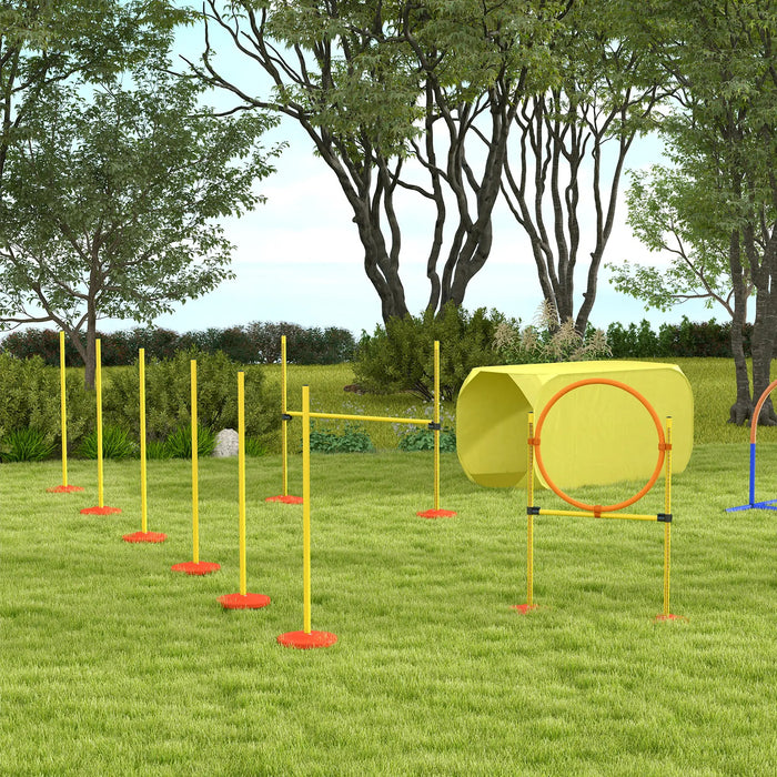 Hurdle set slalom dog training set plastic, 99x65x94cm