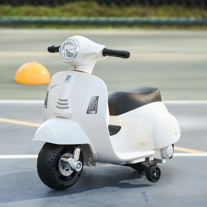 VESPA VESCA Motorcycle Electric Vehicle 18-36 mois 3 km / h LED Light Sound Pp Plastic Metal White 66.5x38x52cm