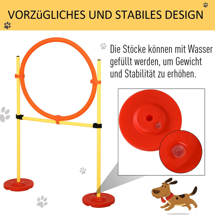 Hurdle set slalom dog training set plastic, 99x65x94cm