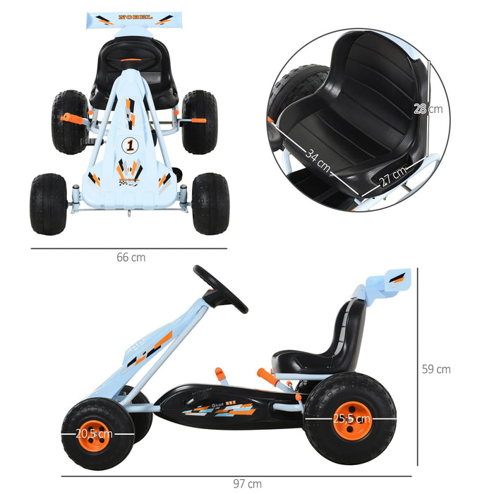 Freins de pédale Gokart Trauto avec siège réglable de 3 ans, 97x66x59cm