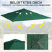 Ersatzdach für Gartenpavillon, 8 Wasserabflusslöcher, einfache Montage, Polyester, grün, 2,98x2,95m