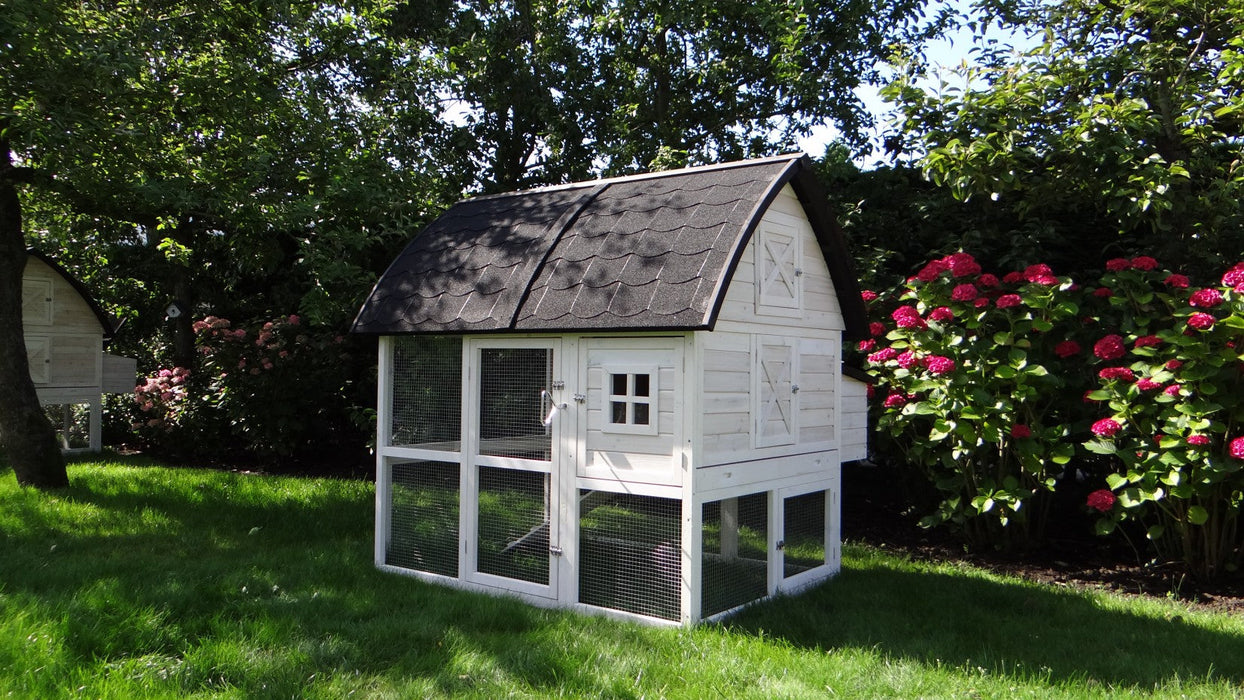 Kaninchenstall XXL grosser Stall mit Auslauf, Schublade und Strauraum, 168x150x157cm