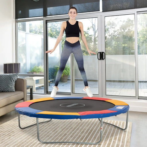 Trampolin Randabdeckung Sicherheitsnetz Wetterplan Randabdeckung: Ø 305cm-Bunt (Trampolin nicht enthalten)