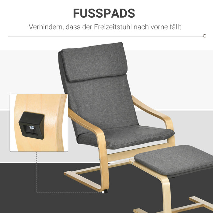 Fauteuil avec tabouret de pied ensemble de fauteuil de faute