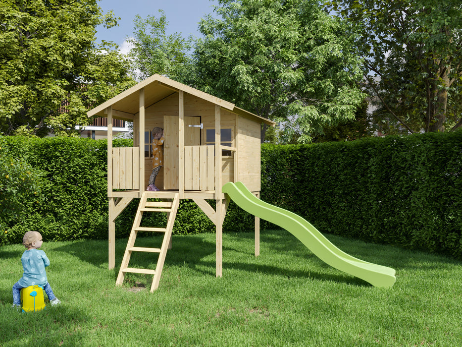 Playhouse with Slide, Play Tower, Stelzenhaus 'Spider', 219x198x282cm (BXTXH)