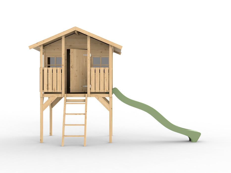 Playhouse with Slide, Play Tower, Stelzenhaus 'Spider', 219x198x282cm (BXTXH)