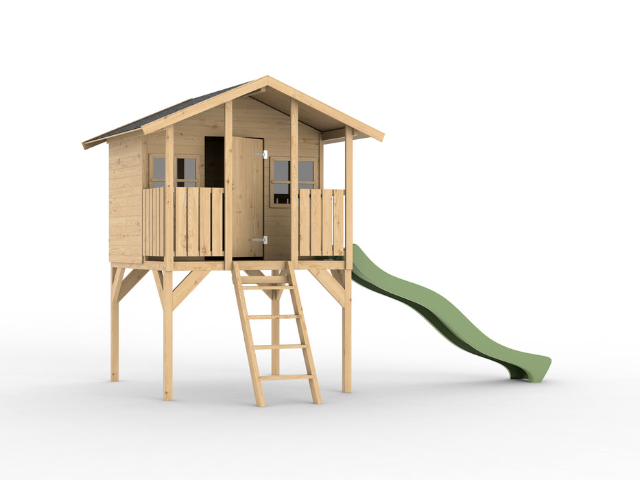 Playhouse with Slide, Play Tower, Stelzenhaus 'Spider', 219x198x282cm (BXTXH)