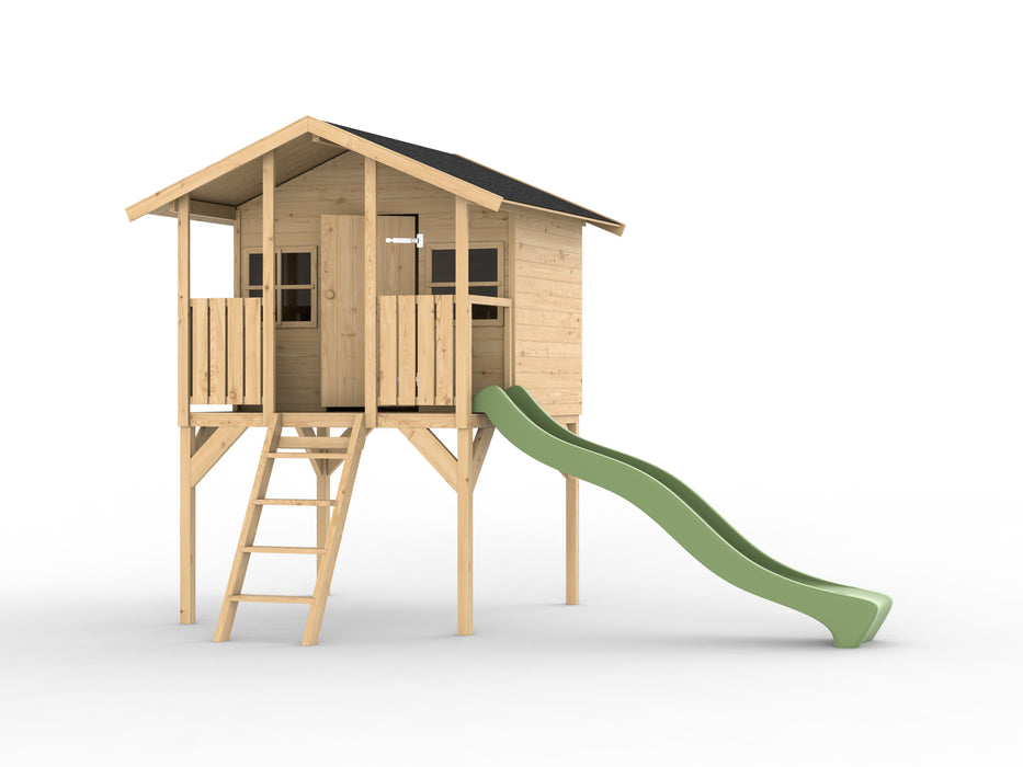 Playhouse with Slide, Play Tower, Stelzenhaus 'Spider', 219x198x282cm (BXTXH)