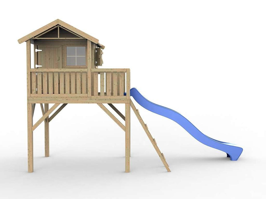 Spielhaus, tour de jeu, Stelzenhaus `` Laugh XXL '' y compris Slide Blue, 201x188x303cm (BXTXH)