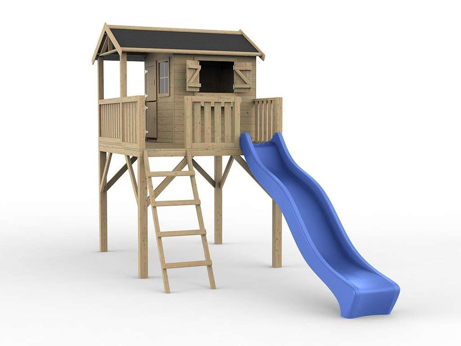 Spielhaus, tour de jeu, Stelzenhaus `` Laugh XXL '' y compris Slide Blue, 201x188x303cm (BXTXH)