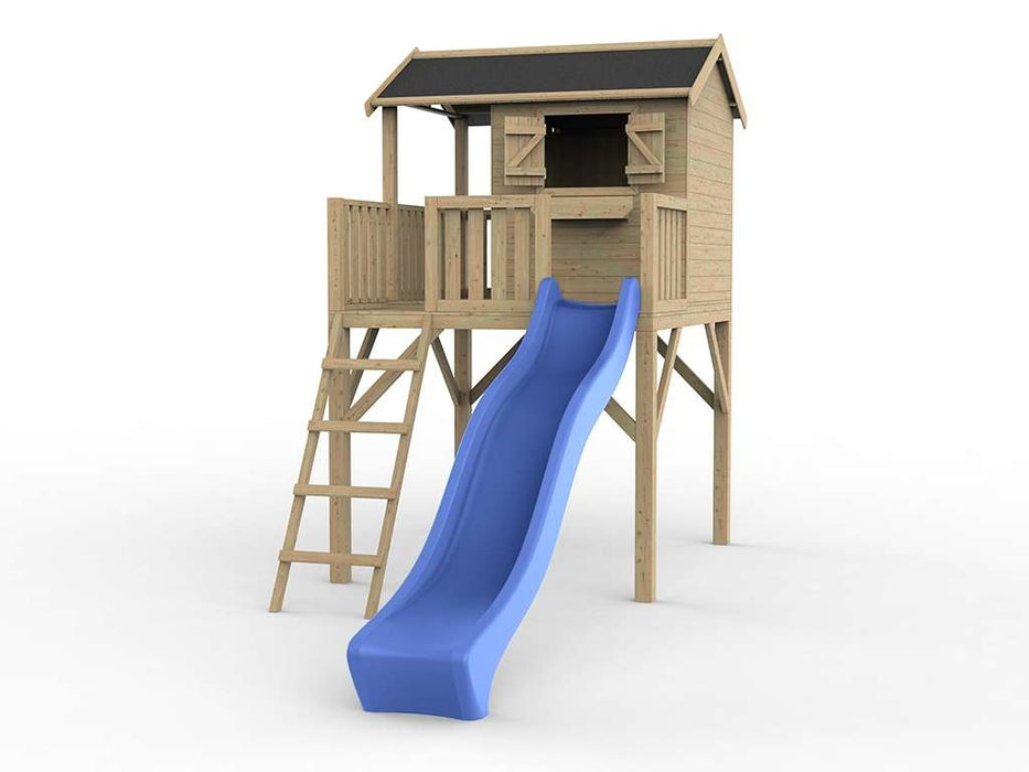 Spielhaus, tour de jeu, Stelzenhaus `` Laugh XXL '' y compris Slide Blue, 201x188x303cm (BXTXH)