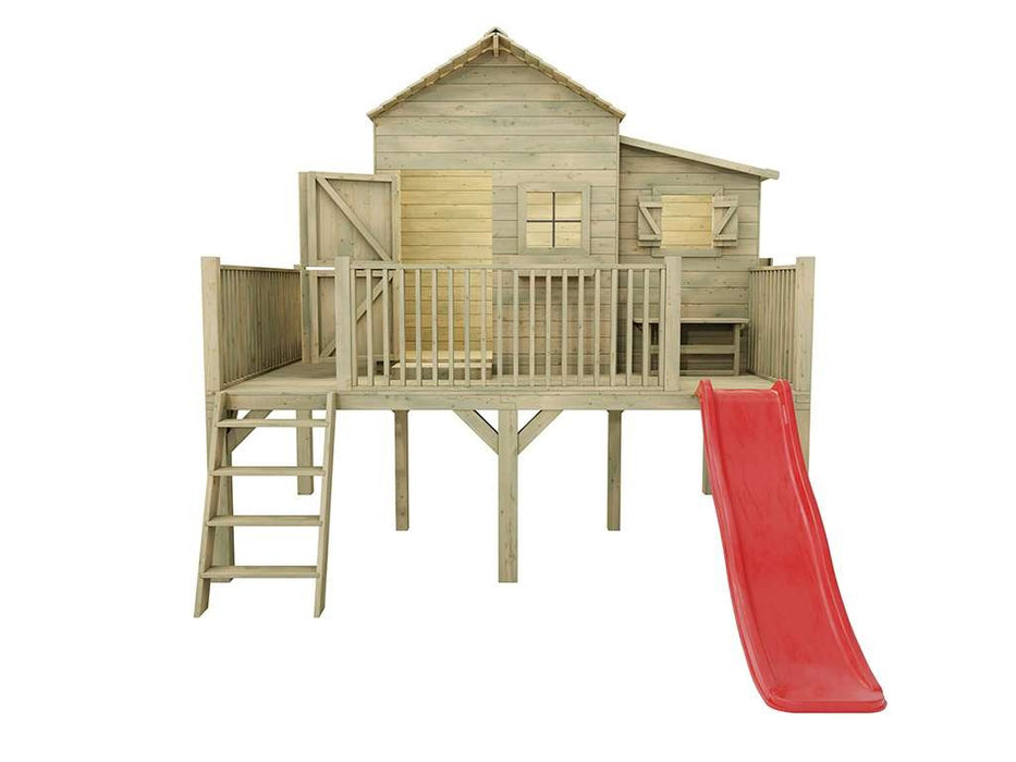 Playhouse with Slide Wood 'Sun XL', 270x351,1x265.3 cm (BXTXH)