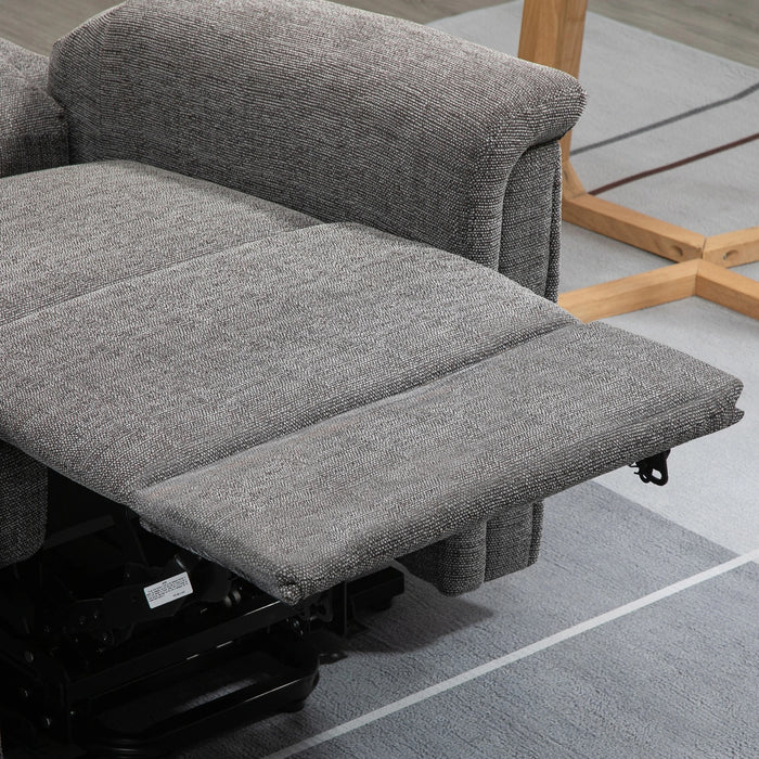 Détendez le fauteuil avec un support - Up, y compris à télécommande de support des pieds Gris en acier, 92x87x108cm