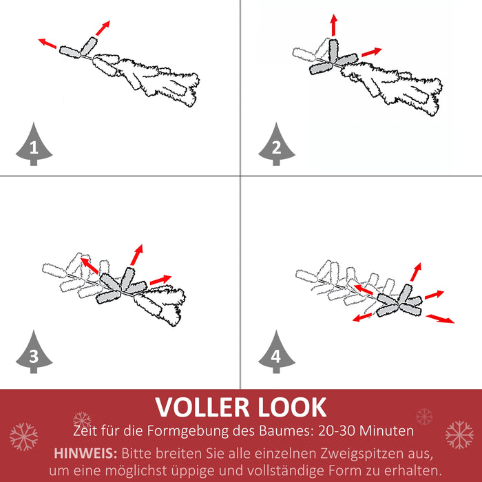 Arbre de Noël en fibres légères avec support en métal - 150 cm