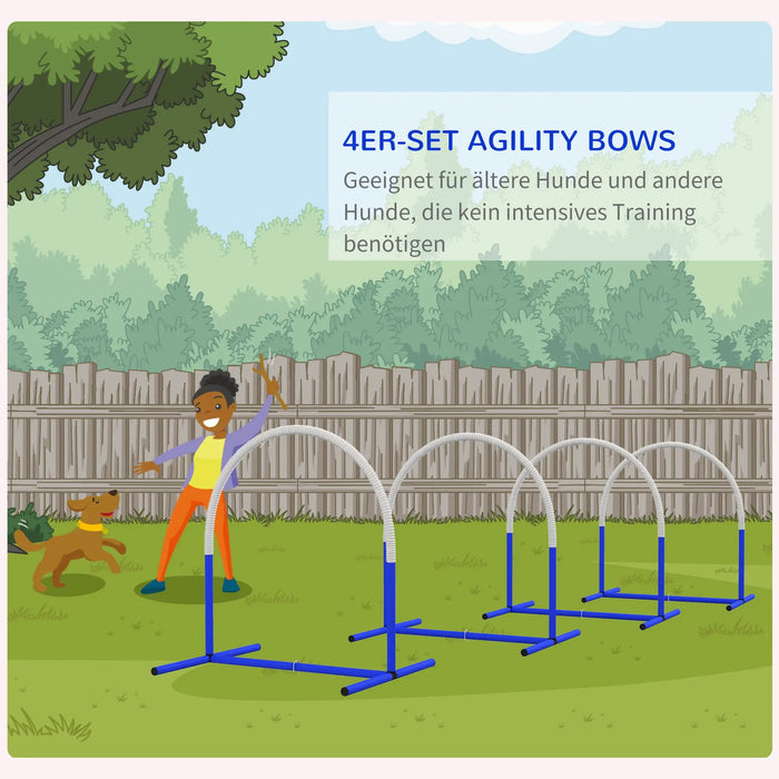 Hurdle Set Slalom Dog Training Set Plastic, 99x65x94cm