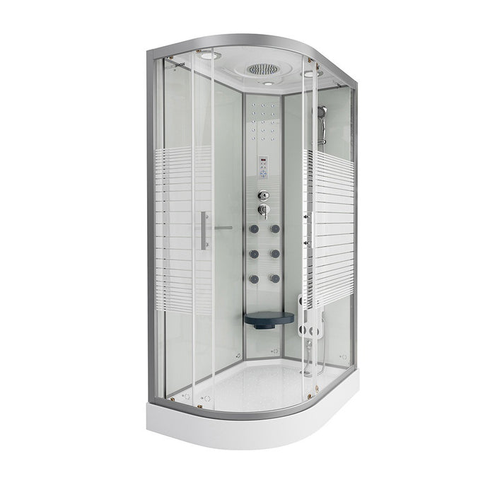 Doccia a vapore con sauna a vapore a cascata MANTA XL, 120x80x220cm - sinistra