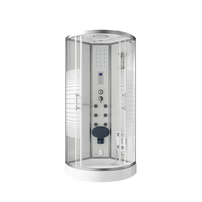 Steam shower with waterfall steam sauna MANTA L, 100x100x220cm