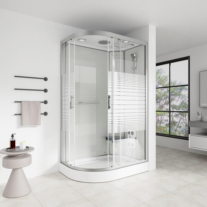 Doccia a vapore con sauna a vapore a cascata MANTA XL, 120x80x220cm - sinistra