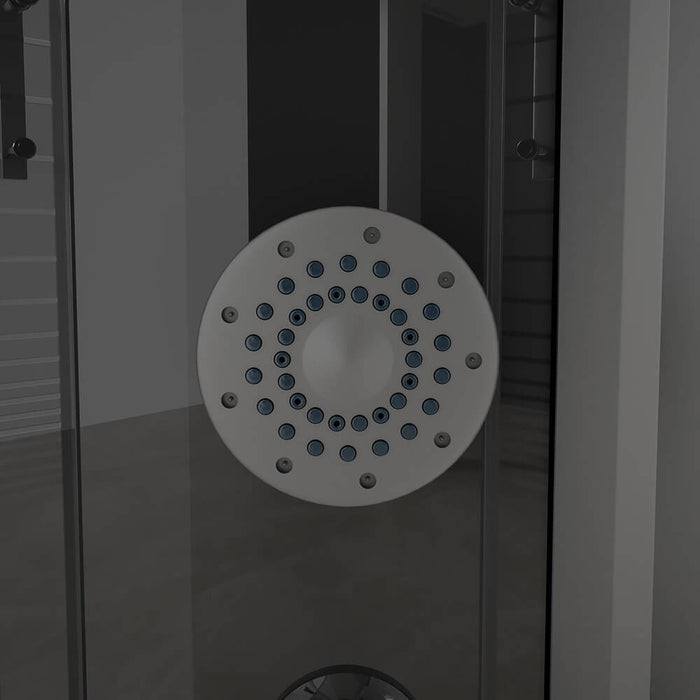 Doccia a vapore con sauna a vapore a cascata MANTA BLACK L, 100x100x220cm