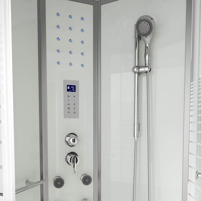 Douche à vapeur avec sauna à vapeur cascade MANTA, 90x90x220cm