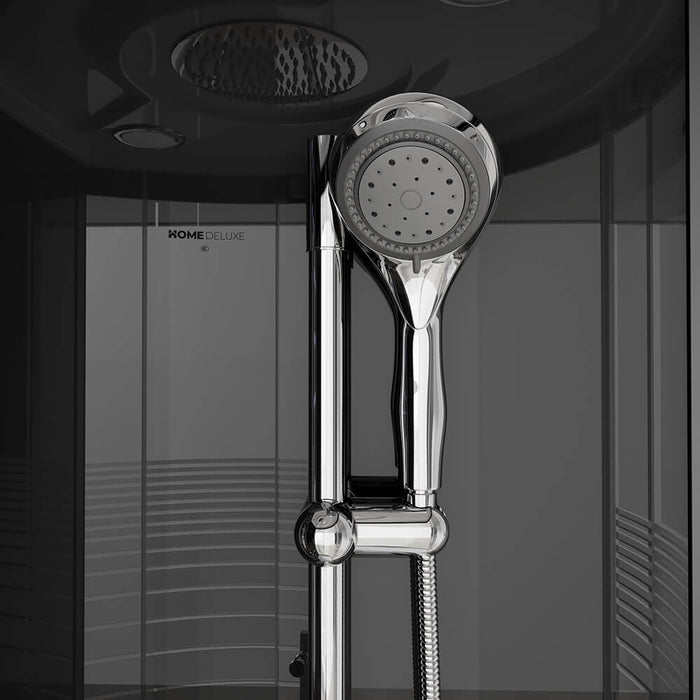 Doccia a vapore con sauna a vapore a cascata MANTA BLACK L, 100x100x220cm