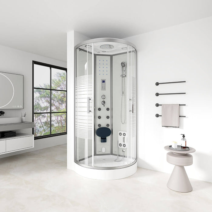 Steam shower with waterfall steam sauna MANTA L, 100x100x220cm