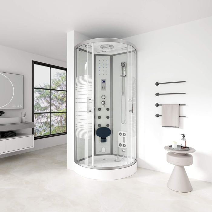 Douche à vapeur avec sauna à vapeur cascade MANTA, 90x90x220cm
