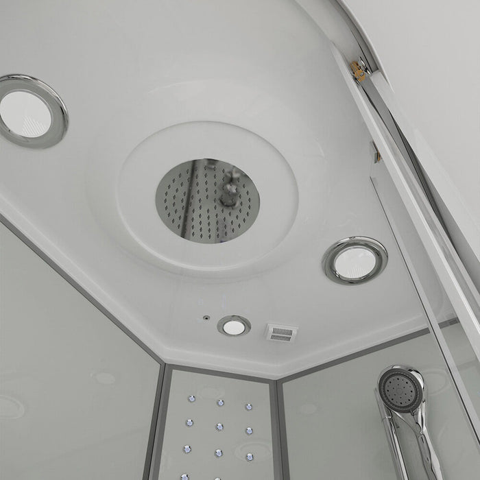 Doccia a vapore con sauna a vapore a cascata MANTA XL, 120x80x220cm - sinistra