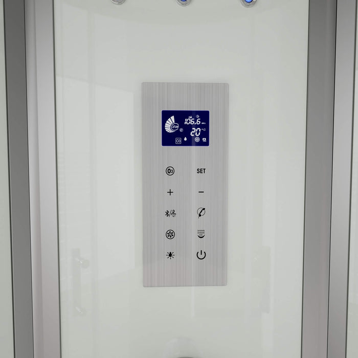 Douche à vapeur avec sauna à vapeur cascade MANTA, 90x90x220cm