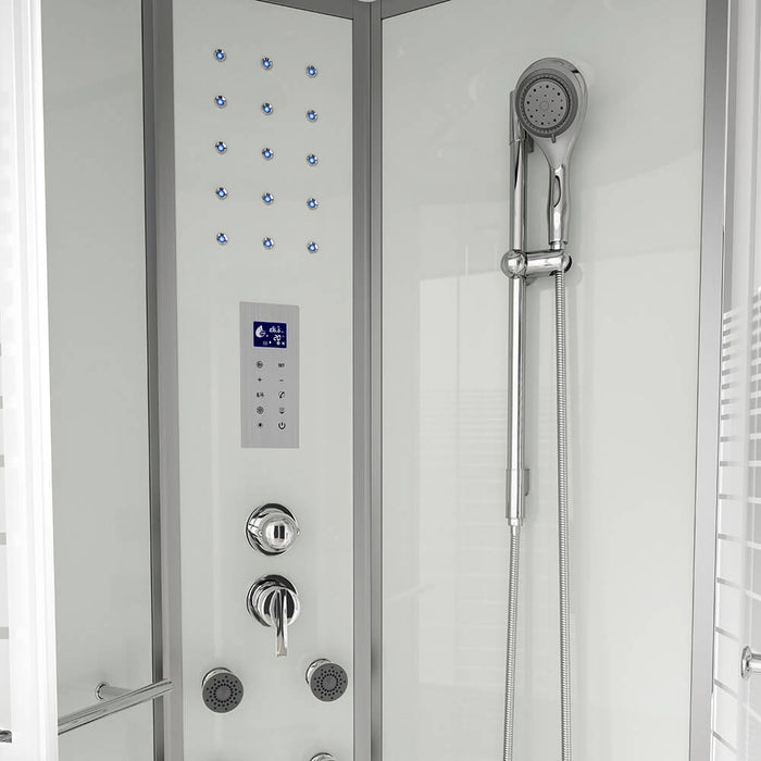 Steam shower with waterfall steam sauna MANTA L, 100x100x220cm