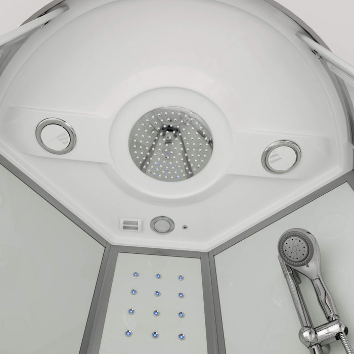 Douche à vapeur avec sauna à vapeur cascade MANTA, 90x90x220cm