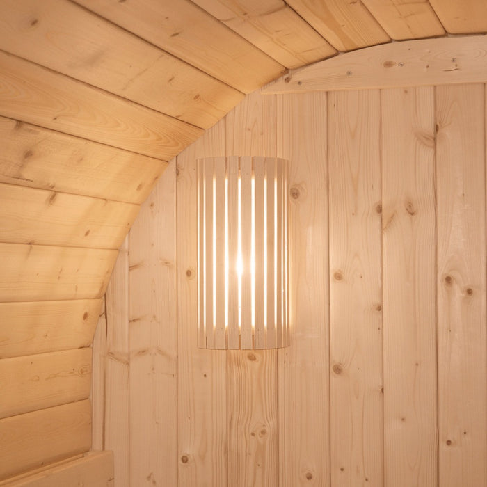 Sauna extérieur sauna tonneau AQUILA M - 195 x 120 cm pour 2 personnes - sauna avec four 3,6 kW
