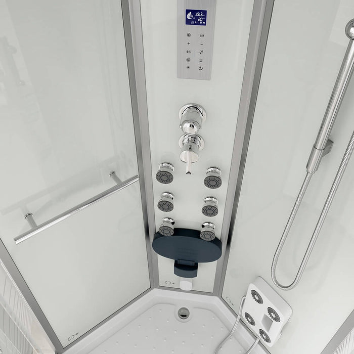 Steam shower with waterfall steam sauna MANTA L, 100x100x220cm