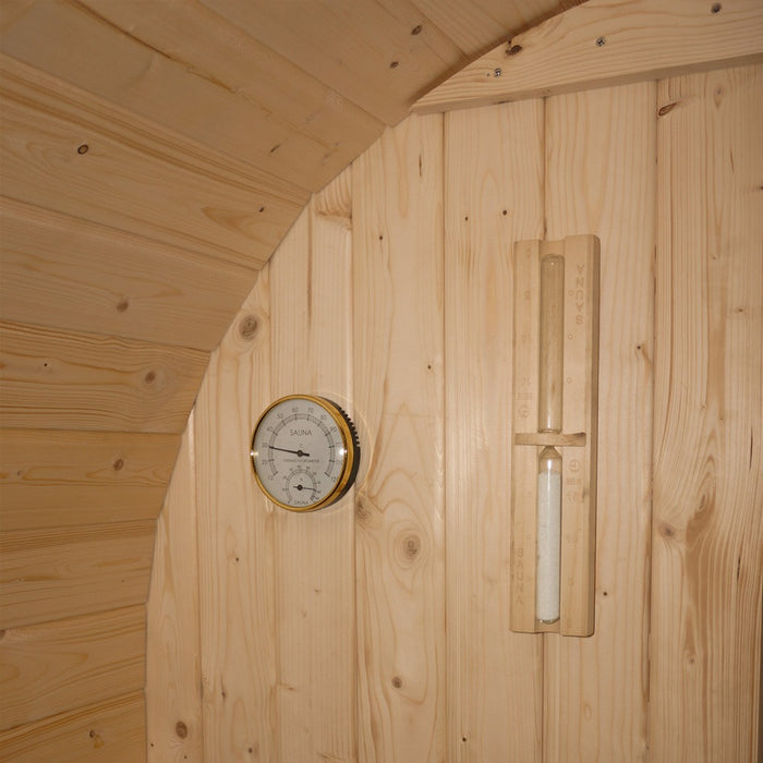 Sauna extérieur sauna tonneau AQUILA M - 195 x 120 cm pour 2 personnes - sauna avec four 3,6 kW