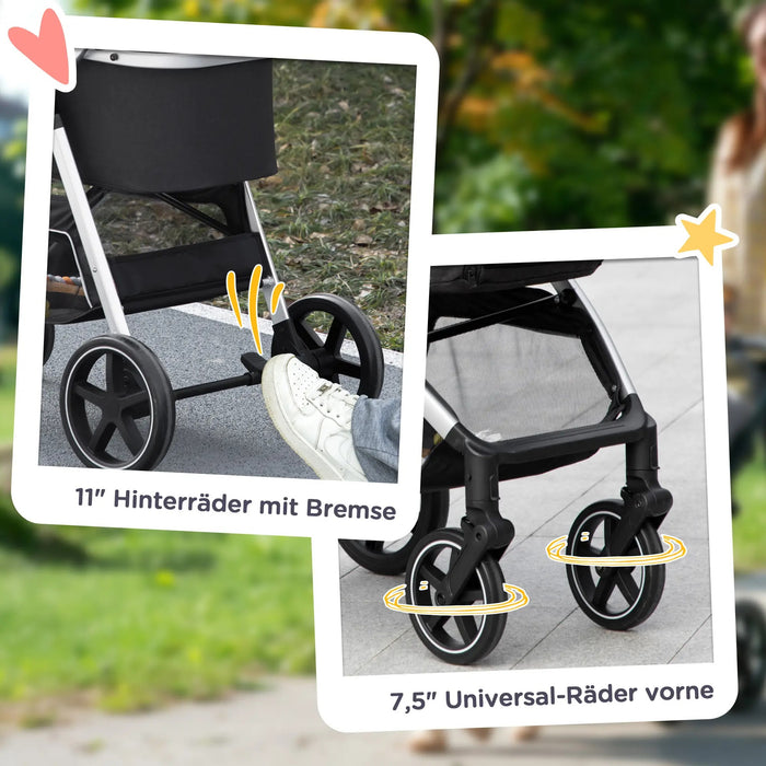 Chien buggy chien voiture de voiture pour animaux de compagnie pliable 2 en 1 noir, 83x58x102cm