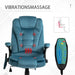 Bürostuhl Massagefunktion Wärmefunktion höhenverstellbar ergonomisch Blau, 68x72x110–120cm