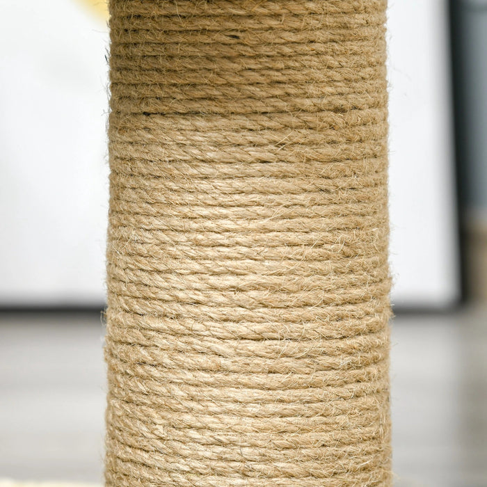 Cat Scratching Post pour un seul chat, kaki + brun clair, 40x30x56cm