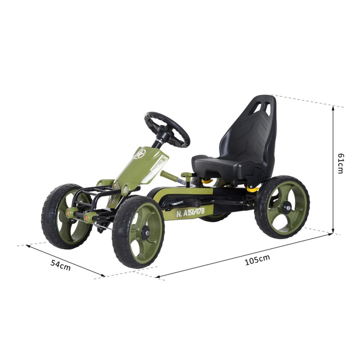 Gokart Troll Car avec frein à main et siège réglable de 3 ans, 105x54x61cm